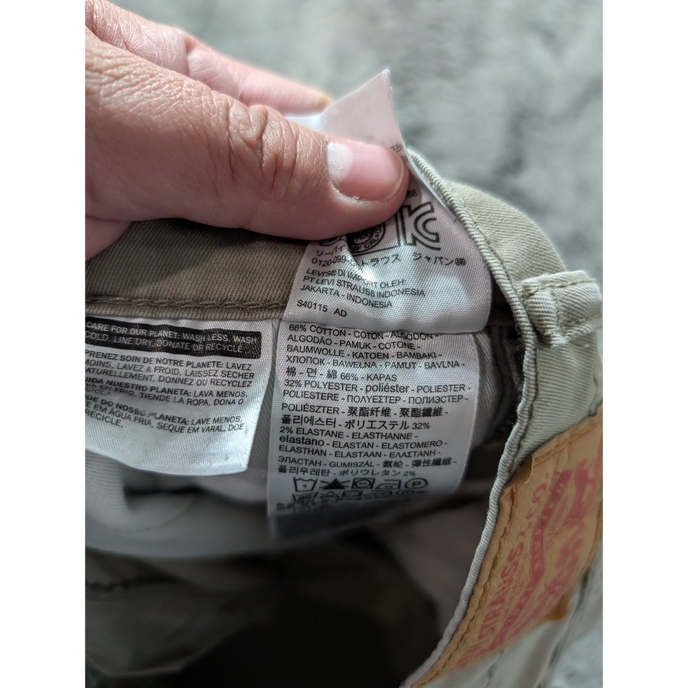 Levi's 511 Slim Straight Men's Pants Size 30x32 Khaki - Picture 8 of 12